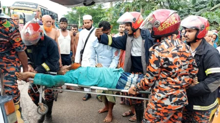 ত্রিশালে উল্টোপথে ট্রাকের ধাক্কায় দুইজন নিহত