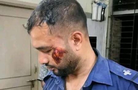 বিজয়নগরে আসামী গ্রেফতারের সময় পুলিশের উপর হামলা, আহত ৬
