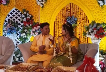 কমিশনার কাজলের কন্যার গায়ে হলুদে জমকালো আয়োজন