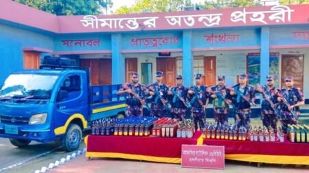 শেরপুর-হালুয়াঘাট সীমান্তে বিজিবির অভিযান: জব্দ ৪০ লাখ টাকার ভারতীয় চোরাই মাল
