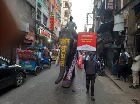 সুরিটোলায় বর্ণাঢ্য আনন্দ মিছিল, সম্প্রীতির বার্তা দিলেন বিশিষ্টজনরা
