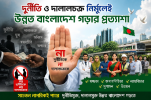 দুর্নীতি ও দালালচক্র নির্মূলেই উন্নত বাংলাদেশ গড়ার প্রত্যাশা